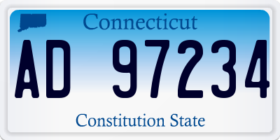 CT license plate AD97234