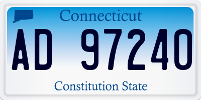 CT license plate AD97240