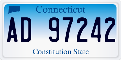 CT license plate AD97242