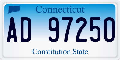 CT license plate AD97250
