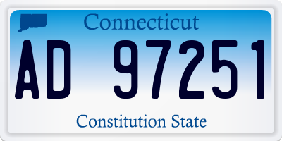CT license plate AD97251