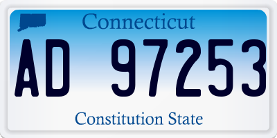 CT license plate AD97253