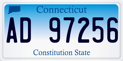 CT license plate AD97256