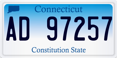 CT license plate AD97257