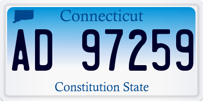 CT license plate AD97259