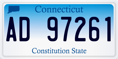CT license plate AD97261