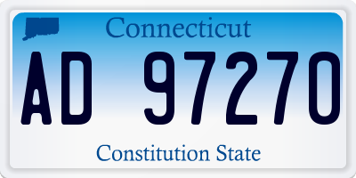 CT license plate AD97270