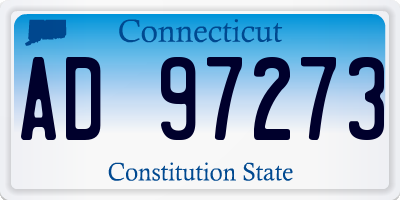 CT license plate AD97273