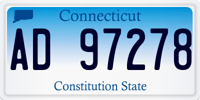 CT license plate AD97278