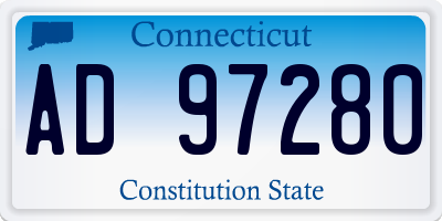CT license plate AD97280