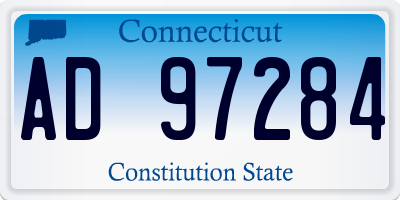 CT license plate AD97284