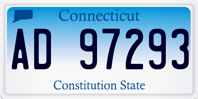 CT license plate AD97293