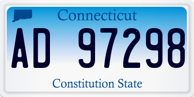 CT license plate AD97298