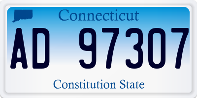 CT license plate AD97307