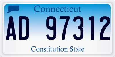 CT license plate AD97312