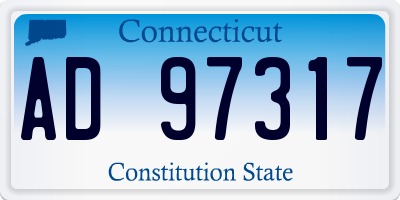 CT license plate AD97317