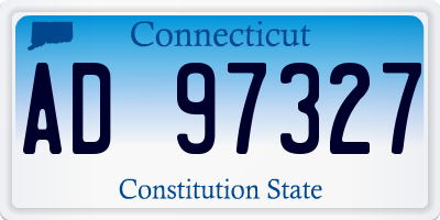 CT license plate AD97327