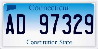 CT license plate AD97329