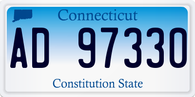 CT license plate AD97330