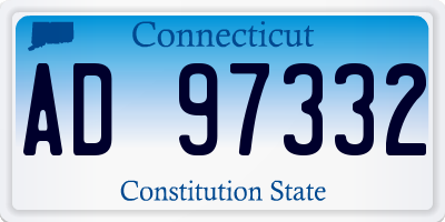 CT license plate AD97332