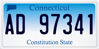 CT license plate AD97341