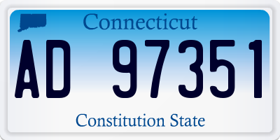 CT license plate AD97351