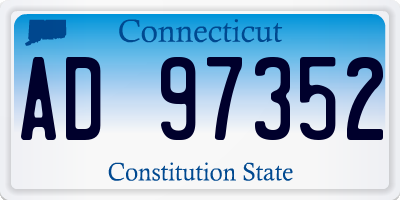 CT license plate AD97352