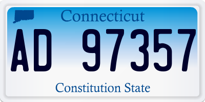 CT license plate AD97357