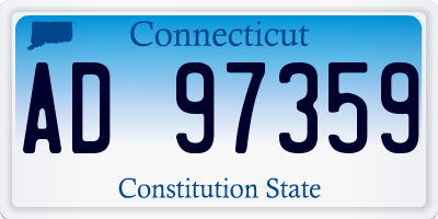 CT license plate AD97359
