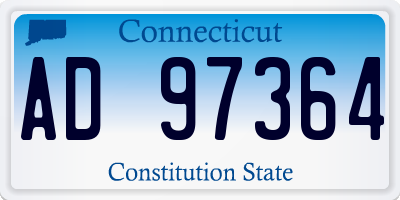 CT license plate AD97364