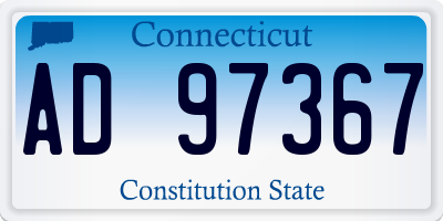 CT license plate AD97367