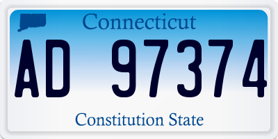 CT license plate AD97374