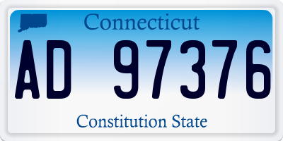 CT license plate AD97376