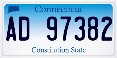 CT license plate AD97382