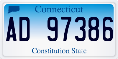 CT license plate AD97386