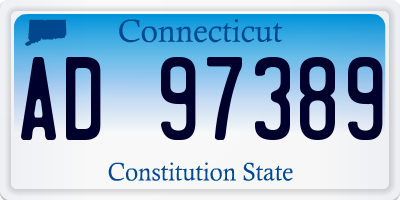 CT license plate AD97389
