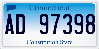 CT license plate AD97398