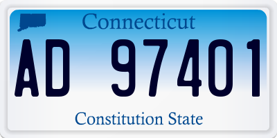 CT license plate AD97401