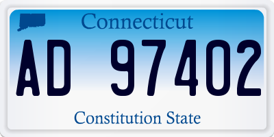CT license plate AD97402