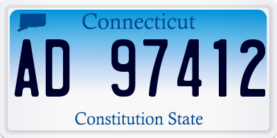 CT license plate AD97412