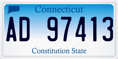 CT license plate AD97413