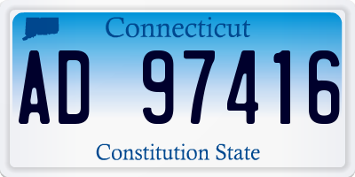 CT license plate AD97416