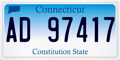 CT license plate AD97417