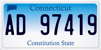 CT license plate AD97419