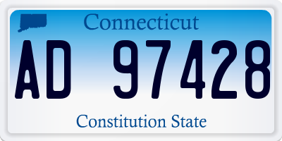 CT license plate AD97428