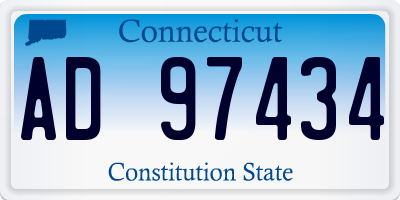 CT license plate AD97434