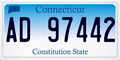 CT license plate AD97442