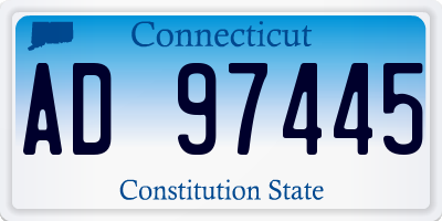 CT license plate AD97445