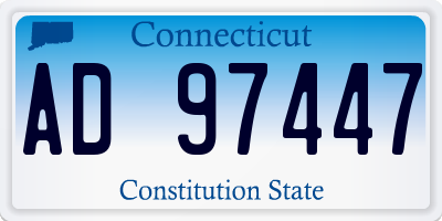 CT license plate AD97447