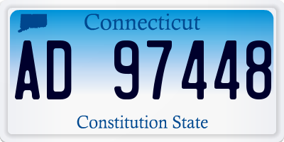 CT license plate AD97448